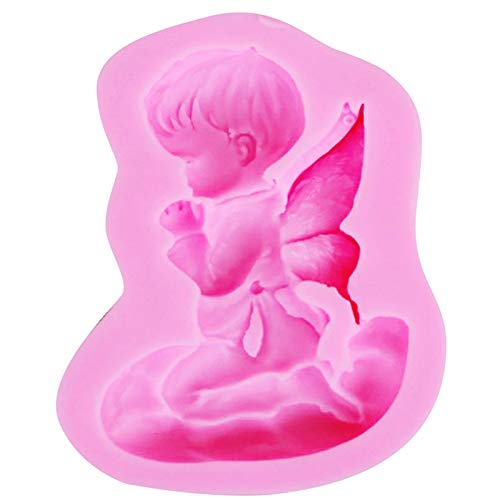 MENGYUE 1 Unid 3D Molde De Pastel De Silicona Rezando Ángel Forma De Bebé Molde De Silicona Fondant Choclate    Decoración De Pasteles Gumpaste Herramientas De Bricolaje