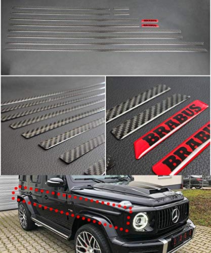 Mercedes-Benz G-Class W463a G500, G63 AMG 2018+ Carbon Strip Set Molding Complete 10 Pieces