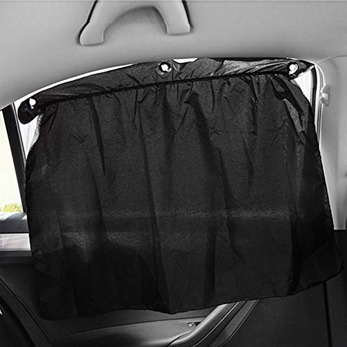 Merssavo 4 Pcs de Coche Cortina Sombrilla PU Plegable Interior del Coche Cortina de Ventana de Cortina del Sol Portátil UV Sombrilla Cortina de Ventana del Coche Cortina