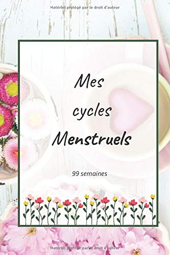 Mes cycles menstruels: Carnet menstruel | Cycle de menstruation |  Suivi et calendrier menstruations pour femme et adolescente | 15 cm x 22 cm | 100 pages