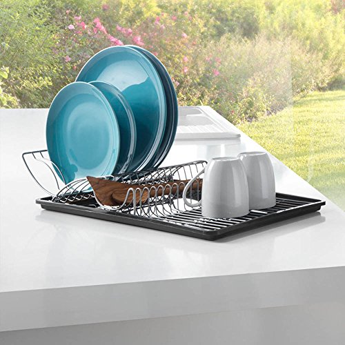 Metaltex Wingtex - Escurreplatos abatible con Bandeja, 10 x 31 x 45 cm