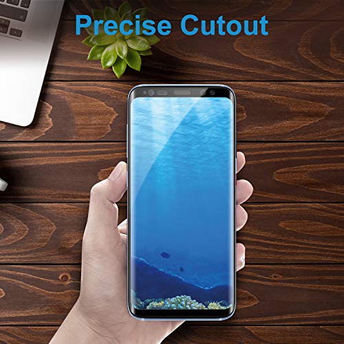 Migimi Protector Pantalla Samsung Galaxy S8, [2-Pack] Vidrio Templado 9H Dureza Anti-Huellas Dactilares, Alta Sensibilidad, Cristal Screen Protector para Galaxy S8 [Garantía de por Vida] (Negro)