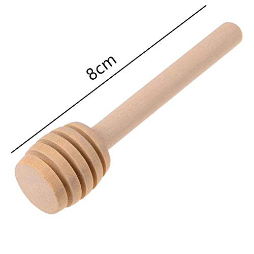 Mini Cuchara De Madera Para Miel De 50 Palos, Barra De Madera De Miel De 8 cm Para Suministros De Tarros De Miel, Mango Largo Ecológico Para Mezclar, Herramientas De Postre