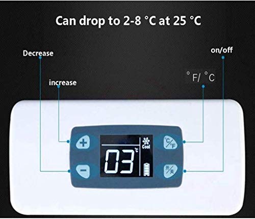 Mini portátil de insulina Caja refrigerada, 2-25 ℃ Refrigerador médico, coche de Drogas enfriador pluma de insulina conservación de los medicamentos de temperatura constante, una (Color : A)