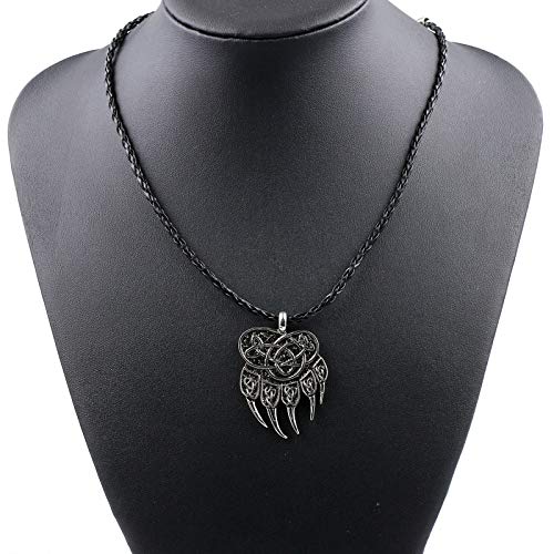 MINTUAN Veles Sello Slavic Bear Claw Print Charm Lewis Colgante Collar Antiguo Colar Odin 's símbolo de la joyería vikinga nórdica