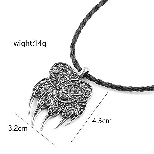 MINTUAN Veles Sello Slavic Bear Claw Print Charm Lewis Colgante Collar Antiguo Colar Odin 's símbolo de la joyería vikinga nórdica