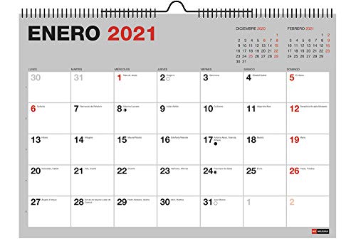 Miquelrius - Calendario de pared 18 meses 2020 2021 - A3 420 x 296 mm con espacio para apuntar