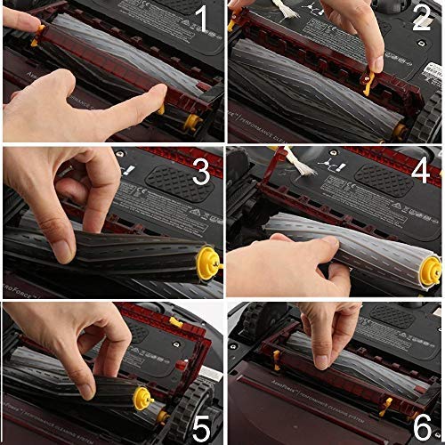 MIRTUX 2 Pack de Rodillos extractores compatibles con Roomba 800 y 900. Kit de Cepillo Central de Goma. Repuestos recambios de Calidad.