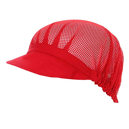 MISEMIYA - Gorro Visera Gorro Visera Unisex Gorro Cocina Gorro Chef Gorro COCINERA Gorro Cocinero Ref.915 - Rojo, Pack* 1 Pcs