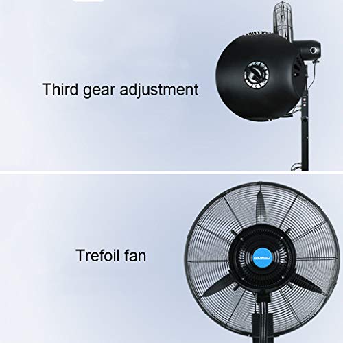 Mist Horn Fan Piso eléctrico con Ventilador de enfriamiento Ventilador con rociador Industrial Agregar Agua Enfriar Altura Ajustable Comercial Fuerte Humidificador de Alta Potencia al Aire Libre 26