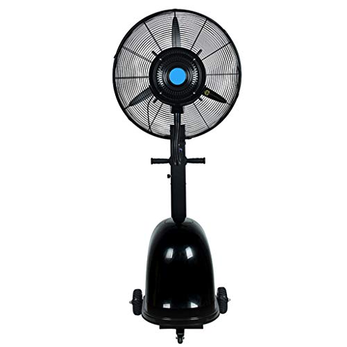 Mist Horn Fan Piso Ventilador de enfriamiento Industrial Ventilador de nebulización Oscilante Agregar Agua Enfriar Negro Tanque de Agua Potencia Comercial de Ventilador Ajustable de Alta Potencia 35