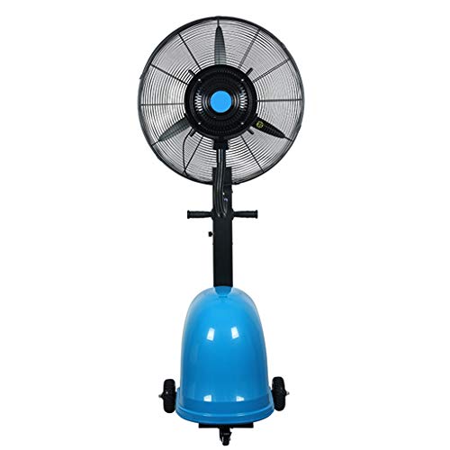 Mist Horn Fan Piso Ventilador de enfriamiento Industrial Ventilador de nebulización Oscilante Agregue Agua Enfriar Tanque de Agua Azul Potencia de Ventilador Ajustable Comercial de Alta Potencia 350