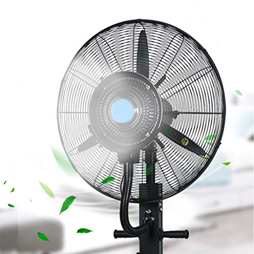 Mist Horn Fan Ventilador Industrial de Pedestal Ventilador de Piso Ventilador Oscilante 3 velocidades Ajustable Portátil de Alta Potencia Comercial al Aire Libre 260 vatios (Azul/Negro) 220V / 50H