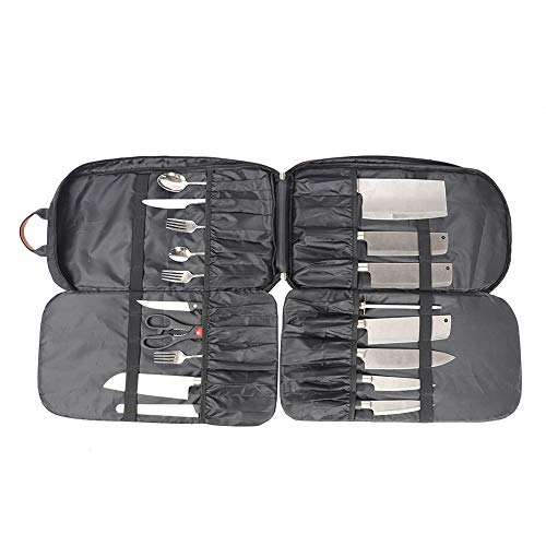 Mochila del cuchillo del chef, 21 bolsillos Sling Bag, Bolsa de herramientas con 4 compartimentos con cremallera para chefs ejecutivos y estudiantes culinarios HGJ1290