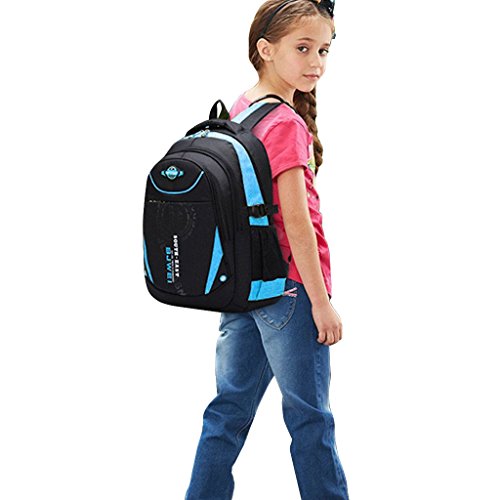 Mochila Escolar para Niñas Estudiantes Bolso Colegio Impermeable Mochilas Escolares niños - Azul Oscuro