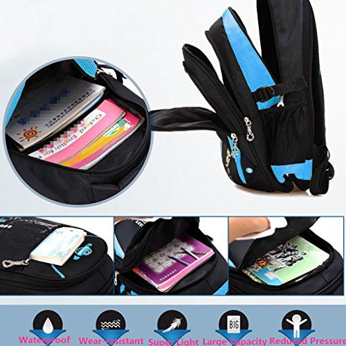 Mochila Escolar para Niñas Estudiantes Bolso Colegio Impermeable Mochilas Escolares niños - Azul Oscuro