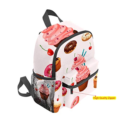 Mochila escolar para niños y niñas, bolsa de viaje para estudiantes, bolsa de viaje, bolsa de viaje, casual, organizador de mochila para regalo, deliciosos postres de fondo