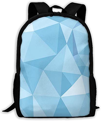 Mochila Informal Personalizada con Cubos De Hielo Abstractos Azules para Viajes Al Aire Libre Mochila Multifuncional Impermeable Duradera