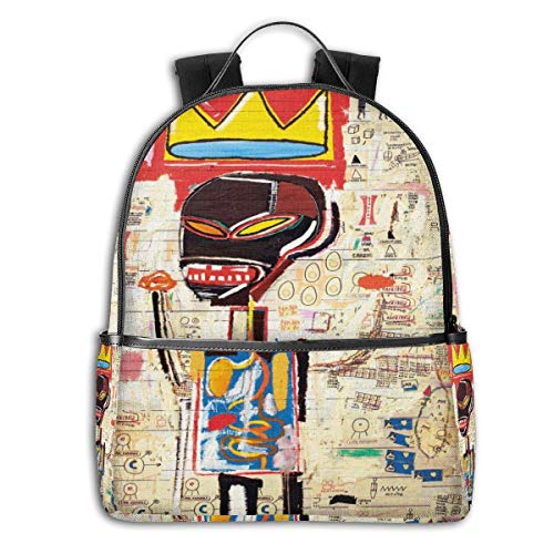 Mochila Mochila de Viaje Jean Michel Basquiat Backpack 3D Full-Print Backpack Campus School Bag Casual Backpack Gym Travel Hiking Backpack