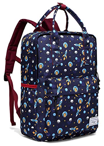 Mochila Niños Infantil, Kasgo Mochila Escuolar Niños Mochila Preescolar Personalizada de Kindergarten con Correa Pecho Astronauta