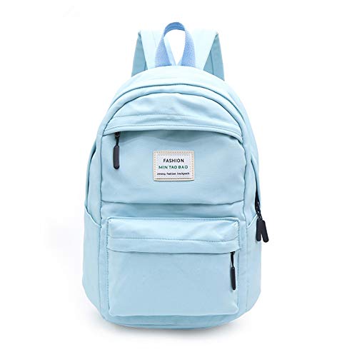 Mochila para Mujer Mochilas De Hombro para Estudiantes Mochila De Lona Bolsa para Computadora Portátil De Gran Capacidad Mochila para Estudiantes Mochila Escolar 29x19x45cm Cielo Azul