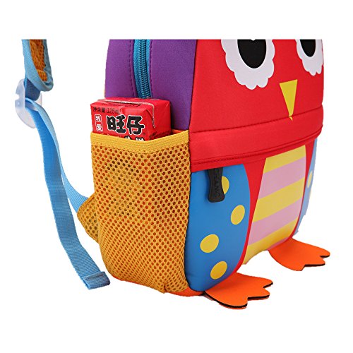 Mochila para niños, Animal Mochila Escolar TEAMEN® Toddler Kids Mochila Escolar para niños pequeños, Mochila para 2-5 años (Búho)