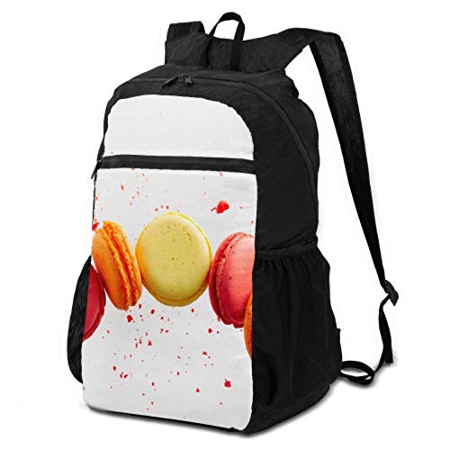 Mochila Plegable Macarons de Frambuesa Mochila de día de Senderismo Mochila de día Senderismo Mujer Ligero Impermeable para Hombres y Mujeres