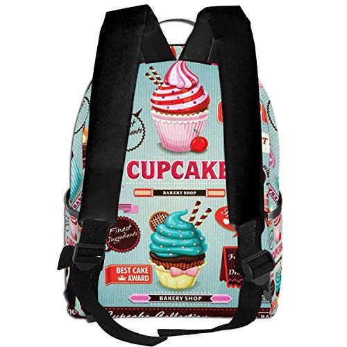 Mochilas Escolares Bolsa Daypack Mochila Tipo Casual para Niños y Niñas para Portátiles y Netbooks Bizcocho de Muffin Cupcake Party