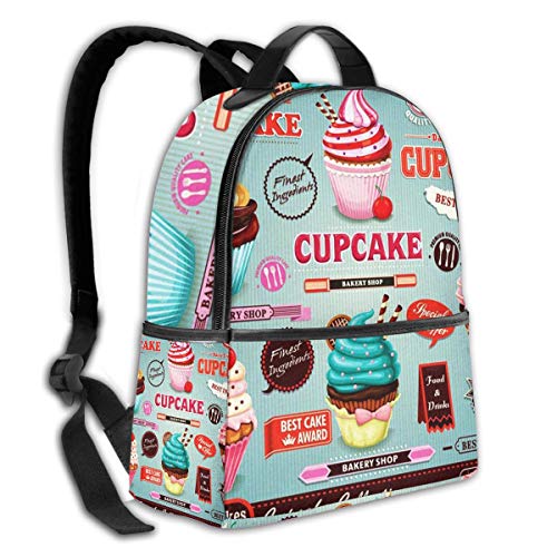 Mochilas Escolares Bolsa Daypack Mochila Tipo Casual para Niños y Niñas para Portátiles y Netbooks Bizcocho de Muffin Cupcake Party