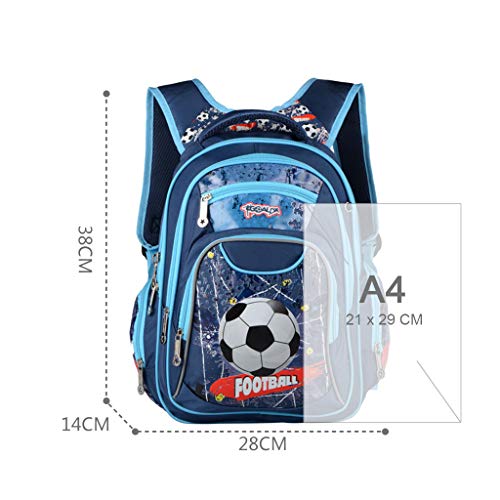 Mochilas Escolares niños,Mochilas Escolares para niños Mochilas para Adolescentes Mochilas Impermeables para niños - 15"Fútbol