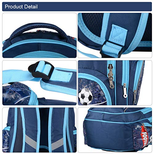 Mochilas Escolares niños,Mochilas Escolares para niños Mochilas para Adolescentes Mochilas Impermeables para niños - 15"Fútbol