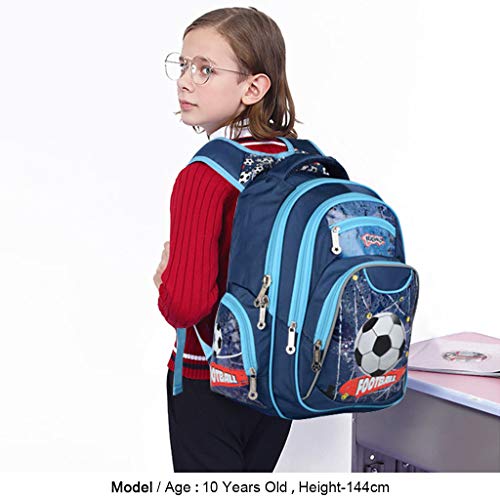 Mochilas Escolares niños,Mochilas Escolares para niños Mochilas para Adolescentes Mochilas Impermeables para niños - 15"Fútbol