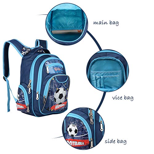 Mochilas Escolares niños,Mochilas Escolares para niños Mochilas para Adolescentes Mochilas Impermeables para niños - 15"Fútbol