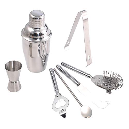 Moda Kit Cocteleria Profesional Juego de Coctelería Acero Inoxidable 9 Piezas Cocteles de Cóctel Set Cocktail con Soporte Kit para Hacer Cócteles (Size : 550ML)