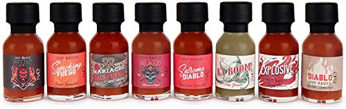 Modern Gourmet Foods, Set de Regalo Salsas Picantes Set of Fire, Incluye 8 sabores diferentes