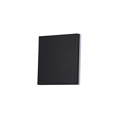 Moderna lámpara de pared para exteriores LED, negra IP54, marco de metal negro, iluminación exterior para terraza, jardín, cafetería, restaurantes, incl. 1 LED de 10 W, 640 lm, 3000 K, 230 V.