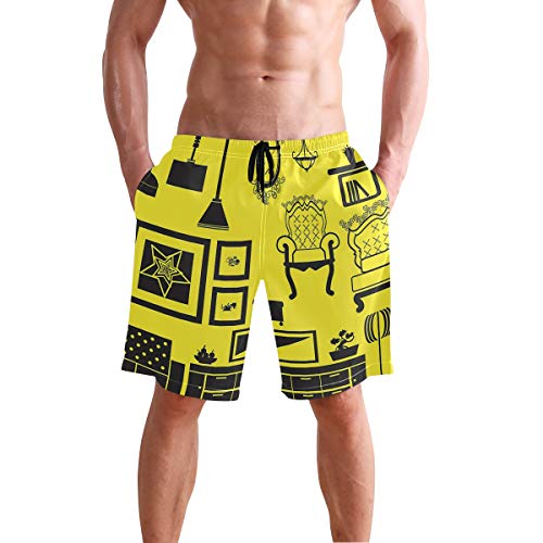 Moderno y antiguo mobiliario para hombre, de secado rápido, pantalones cortos de natación, ropa de playa, deportes, correr, con forro de malla Sx001. XXL