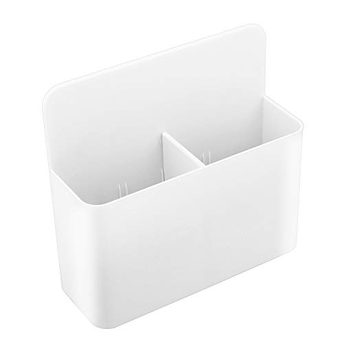 MoKo Caja de Almacenamiento Magnética de los Útiles de Oficina, Soporte de Plástico como Organizador Adicional en Refrigerador, Pizarrón Blanco y otras Superficies de Magnetismos - Blanco