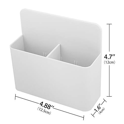 MoKo Caja de Almacenamiento Magnética de los Útiles de Oficina, Soporte de Plástico como Organizador Adicional en Refrigerador, Pizarrón Blanco y otras Superficies de Magnetismos - Blanco