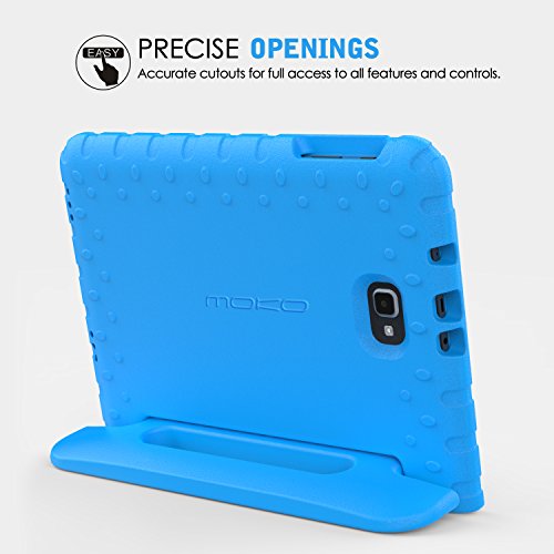 MoKo Funda Compatible con Samsung Galaxy Tab A 10.1 2016 - Ligero y Super Protective Funda diseñar Especialmente para los niños para Galaxy Tab A 10.1(SM-T580/T585, sin Lápiz), Azul