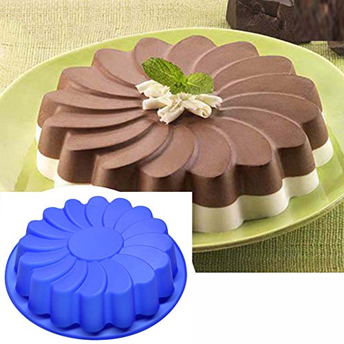 Molde de silicona grande para tartas de chocolate, jabón, gelatina, para hacer tartas, pan, mousse, gelatina, alimentos preparados, chocolate de VijTIAN