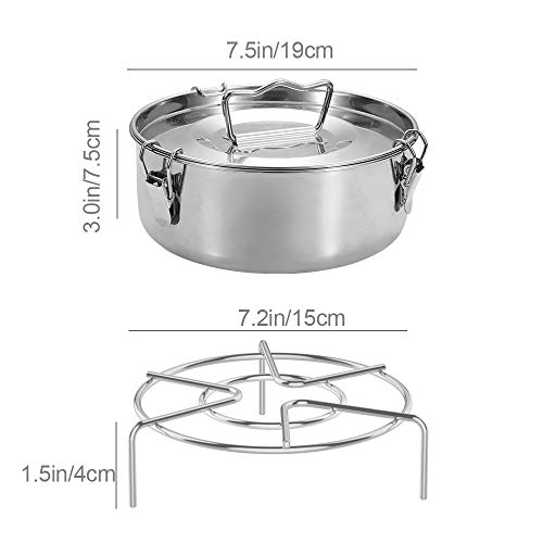 Molde para Hornear con Tapa, Máquina para Hacer Pasteles de Acero Inoxidable con Tapa y asa de Fácil Elevación Para Vaporera de 6 litros