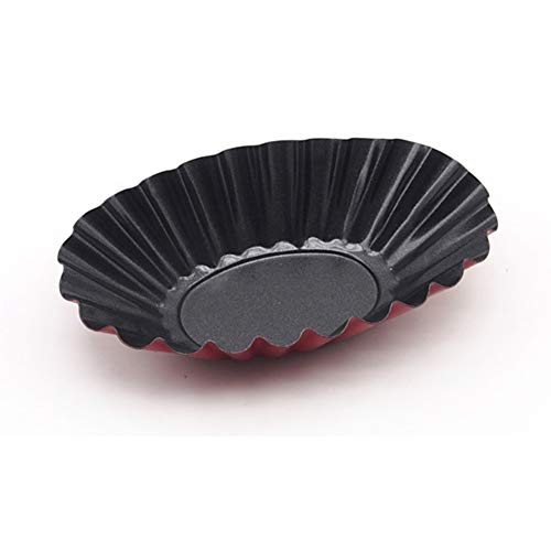 Molde Pudín Ovalada Huevo Tarta de Acero al Carbono Magdalena Torta Moldes Reposteria el Bicarbonato de Herramientas Molde para Bizcocho,10pcs