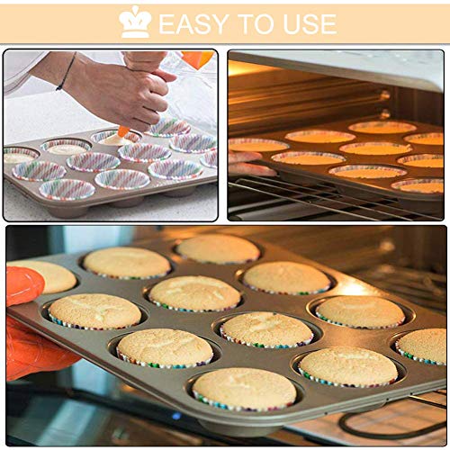 Moldes de papel para magdalenas - WENTS 500pcs Capsulas Cupcakes Navidad Papel Molde Muffin Cases para magdalenas, vasos de horno Fiestas De Navidad(4 estilos)