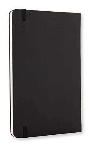 Moleskine - Cuaderno Clásico con Páginas Lisas, Tapa Dura y Goma Elástica, Color Negro, Tamaño Grande 13 x 21 cm, 240 Páginas