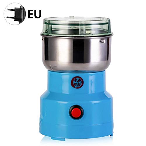 Molinillo de grano eléctrico, 150W Molinillo de café multifunción Food Spice Mill Aplastar la máquina Para hierbas caseras/especias/nueces/granos/molienda de granos de café (Azul)