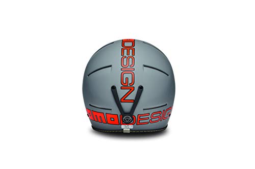 MOMO Design VENOM18 Titanium Matt/Red Casco esquí, Unisex Adulto, Titanio, L/XL