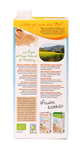 Monsoy - Bebida Ecológica de Avena sin Gluten - Caja de 4 x 1L