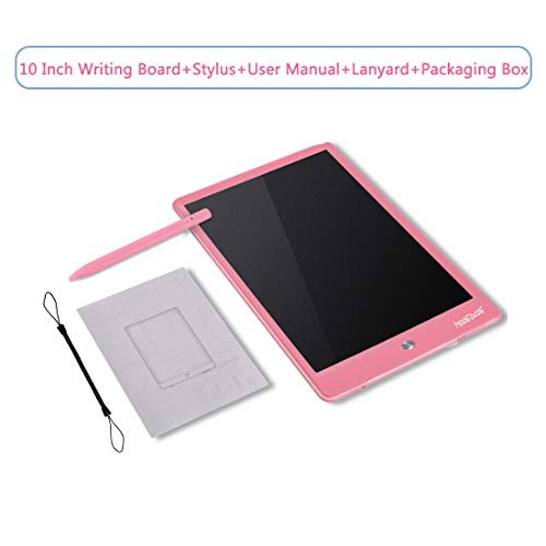 Mooedcoe Tableta de Escritura para Niños LCD 10 Pulgadas, Tableta de Escritura Borrado Parcial con Memoria - Tableta Escritura LCD Digital