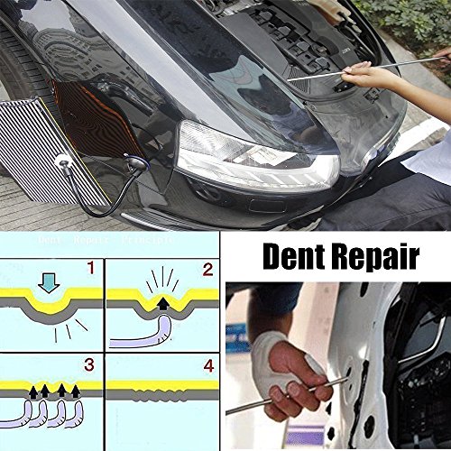 Mookis Dent Removal Rod Body Repair, Body Kit 11pcs Sin Color, Reparación de abolladuras y reparación de granizo, Air Wedge, LED Reflector Board